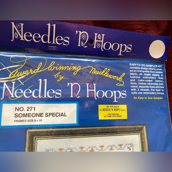Needles 'n Hoops No. 271 "Someone Special" Cross Stitch Kit - Picture 4 of 7